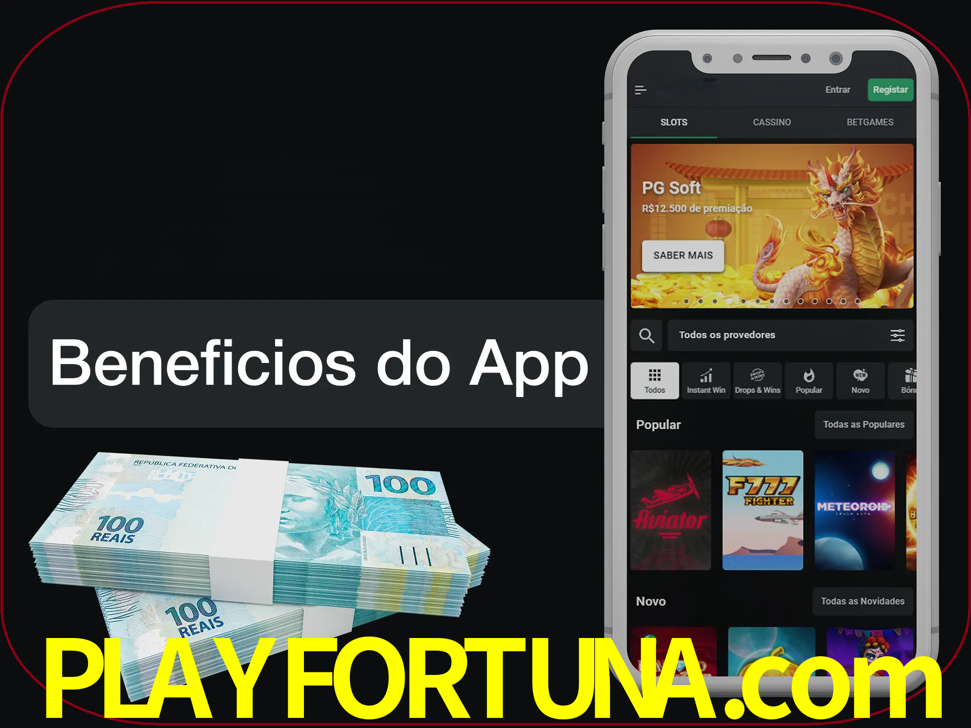 Obtenha todos os benefícios usando o aplicativo.