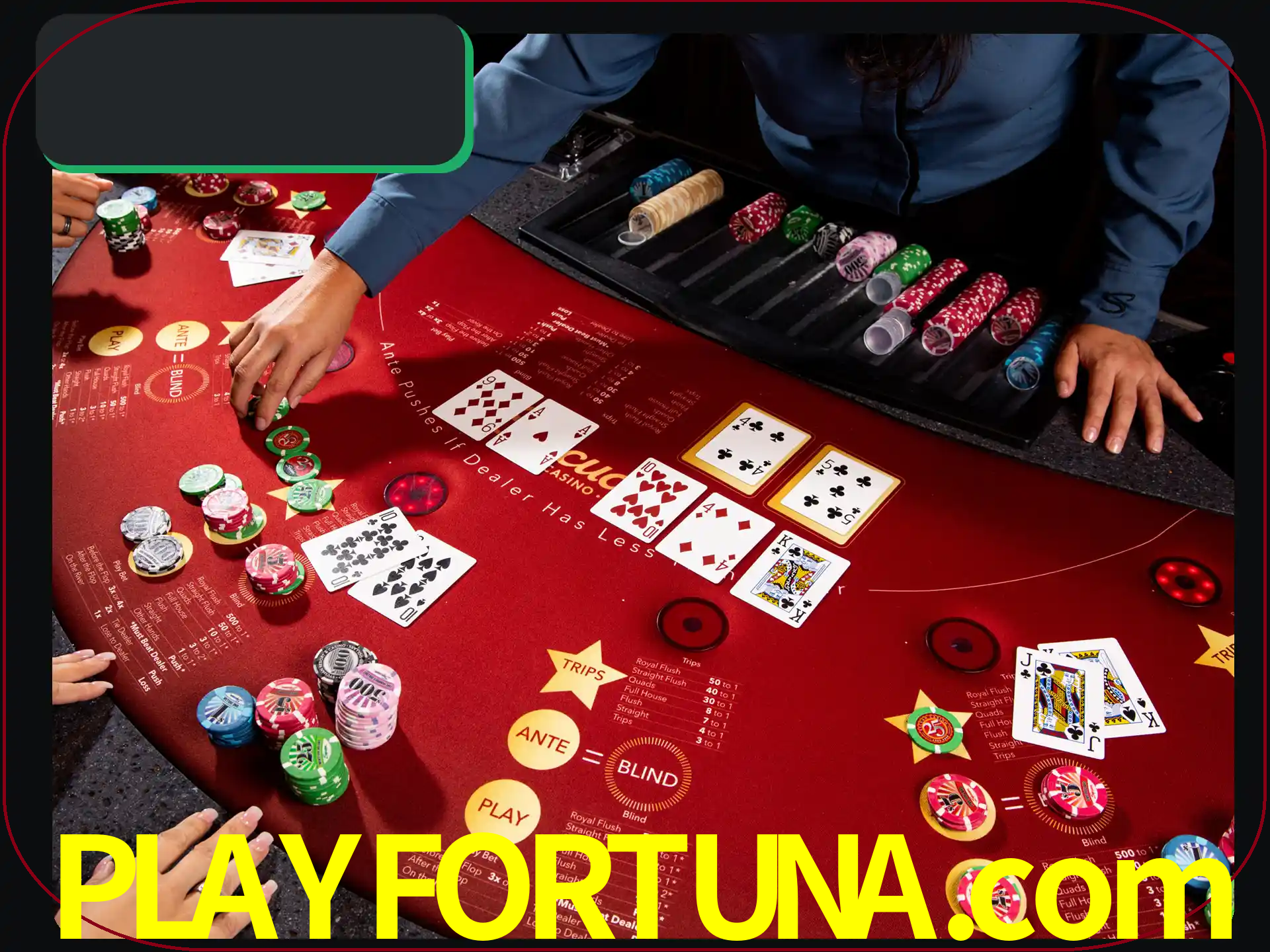 Jogue pôquer com pessoas reais em uma mesa.