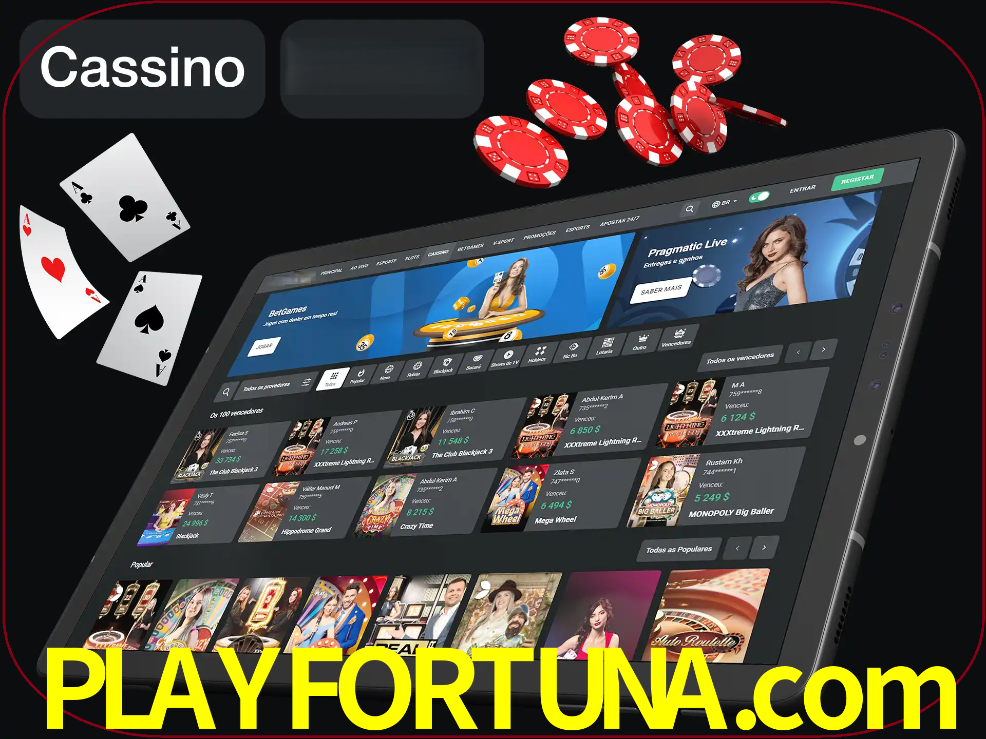 Jogue vários jogos de cassino em nosso cassino.