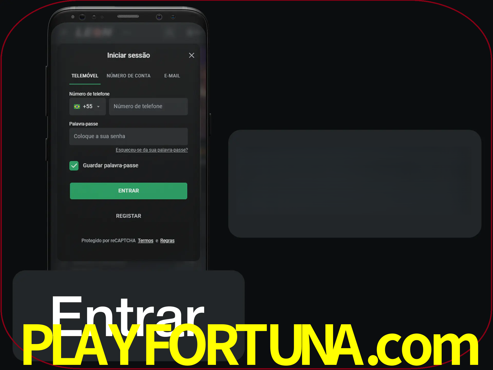 Faça o login para começar a apostar e jogar no cassino.