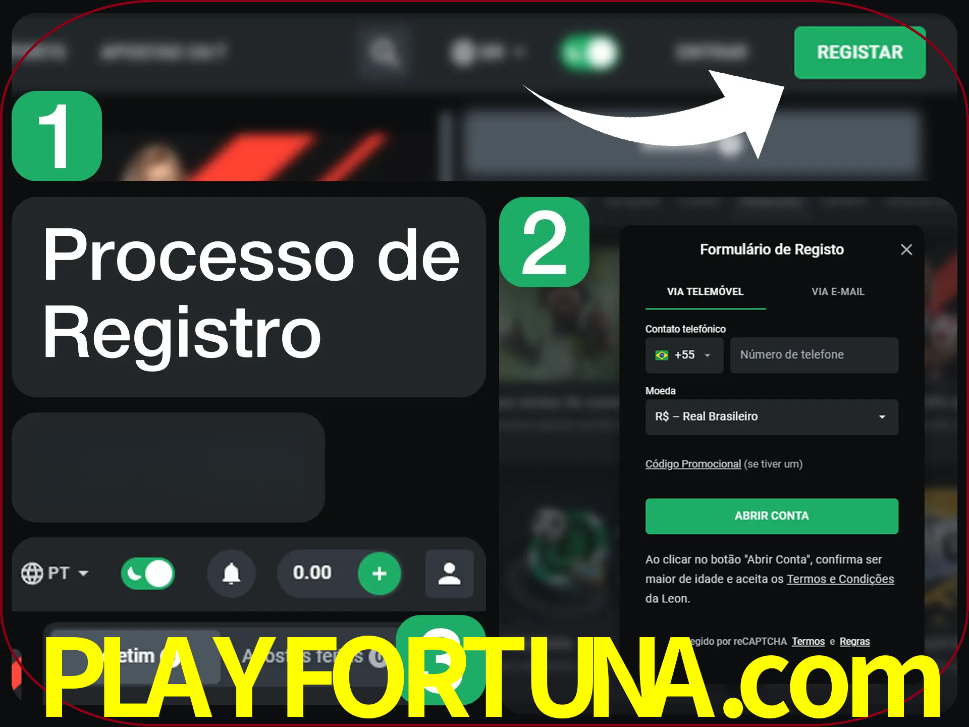 O processo de registro na LeonBet é simples.