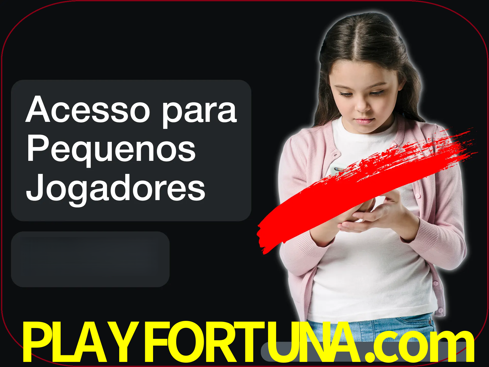 As crianças não podem jogar jogos de cassino.
